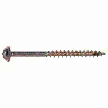 Wood Screw, #9, 2-1/2 In, Zinc Yellow Steel Round Head Torx Drive, 91 PK